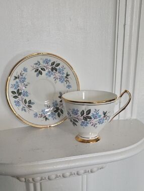 vintage tea cup and saucer set, likely manufactured by Taylor & Kent